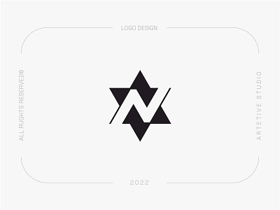North Star, N Letter + star logo design a b c d e f g h i ai brand identity branding geometric icon logo logo design logo designer mark modern logo n n letter logo negative space star symbol tech top visual identity web3