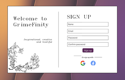 Daily UI #001 design graphic design signup ui web design