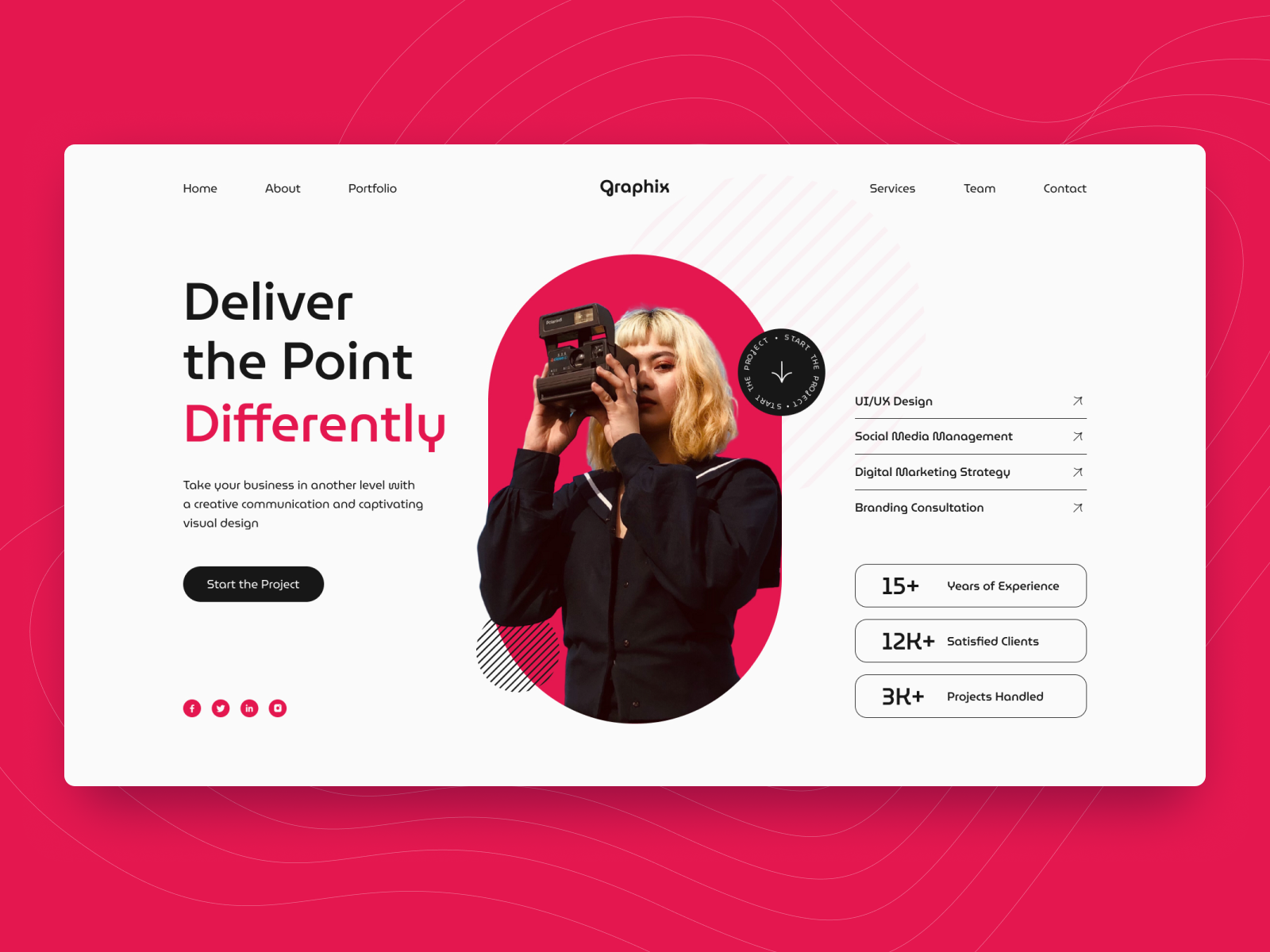 Creative Agency Portfolio Website Hero website landing