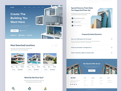 Real estate landing page design apartement architecture building home page house landing page properties property real estate real estate agency real estate website realestate residence ui ux web web design website website design