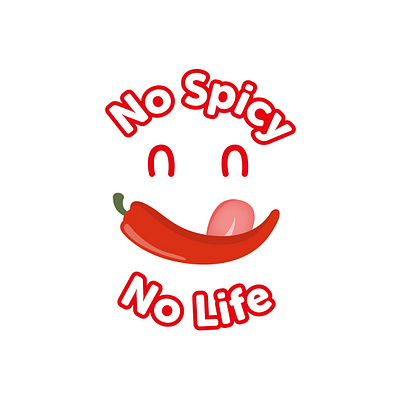 NO SPICY NO LIFE branding design graphic design
