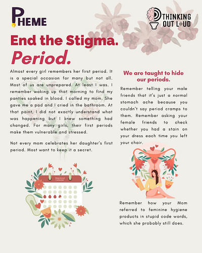Article Page Design | End the Stigma | Period. article design female graphic design illustration magazine page menstrual cycle newsletter design page design pages period poster publishing typography vector writeups