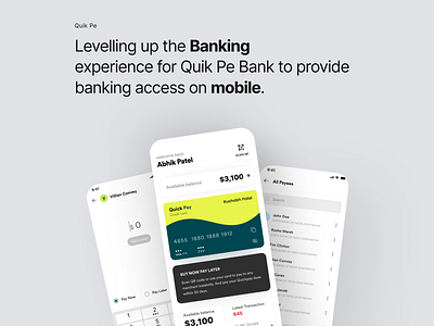 Quik Pe Bank Mobile app template