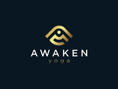 Awaken yoga Logo Design a b c d e f g h i j k l m brand identity branding icon logo logo design logo mark logo type logos minimal minimalistic logo modern logo n o p q r s t u v w x y z popular logo professional logo typography unique logo vector visual identity yoga logo