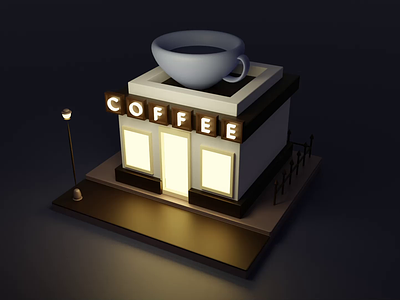 Coffee Modeling 3d animation