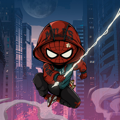 MILES art character design illustration miles morales spiderman streetart urban