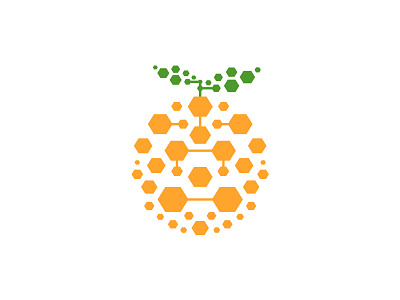 Orange branding digital fruit icon juice lab leaf logo mark modern nature orange simple symbol tech