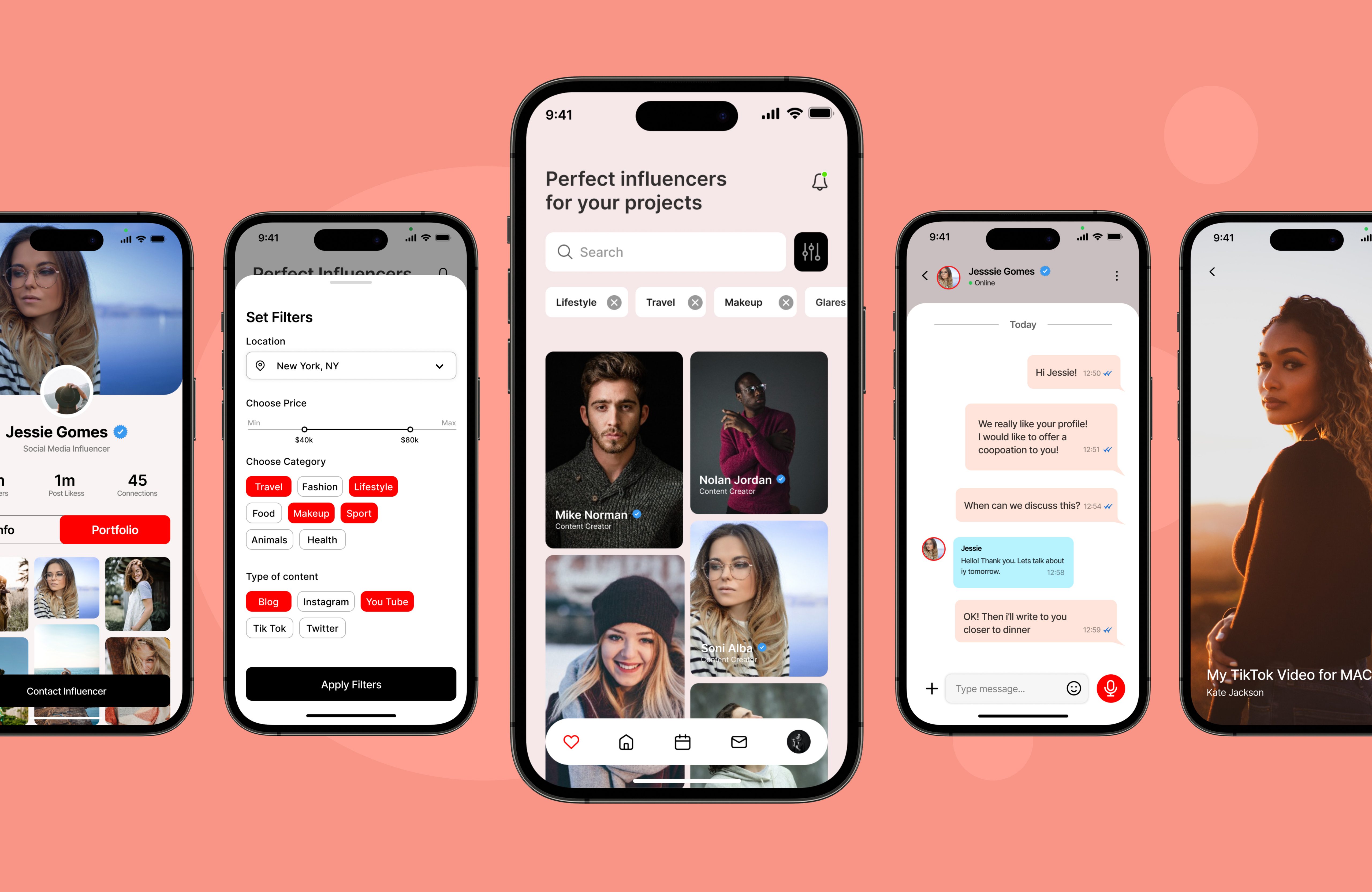 Example of Influencer Mobile App