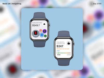 27/90 | Finance Management App for WatchOS app design graphic design ui ux