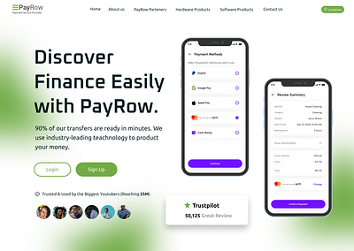 Finance Management Landing Page app branding design finance graphic design illustrator mobile design ui vector web design