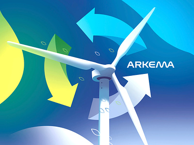 Arkema arkema art brand branding cycle eco editorial energy eolien illustration planet transition wind