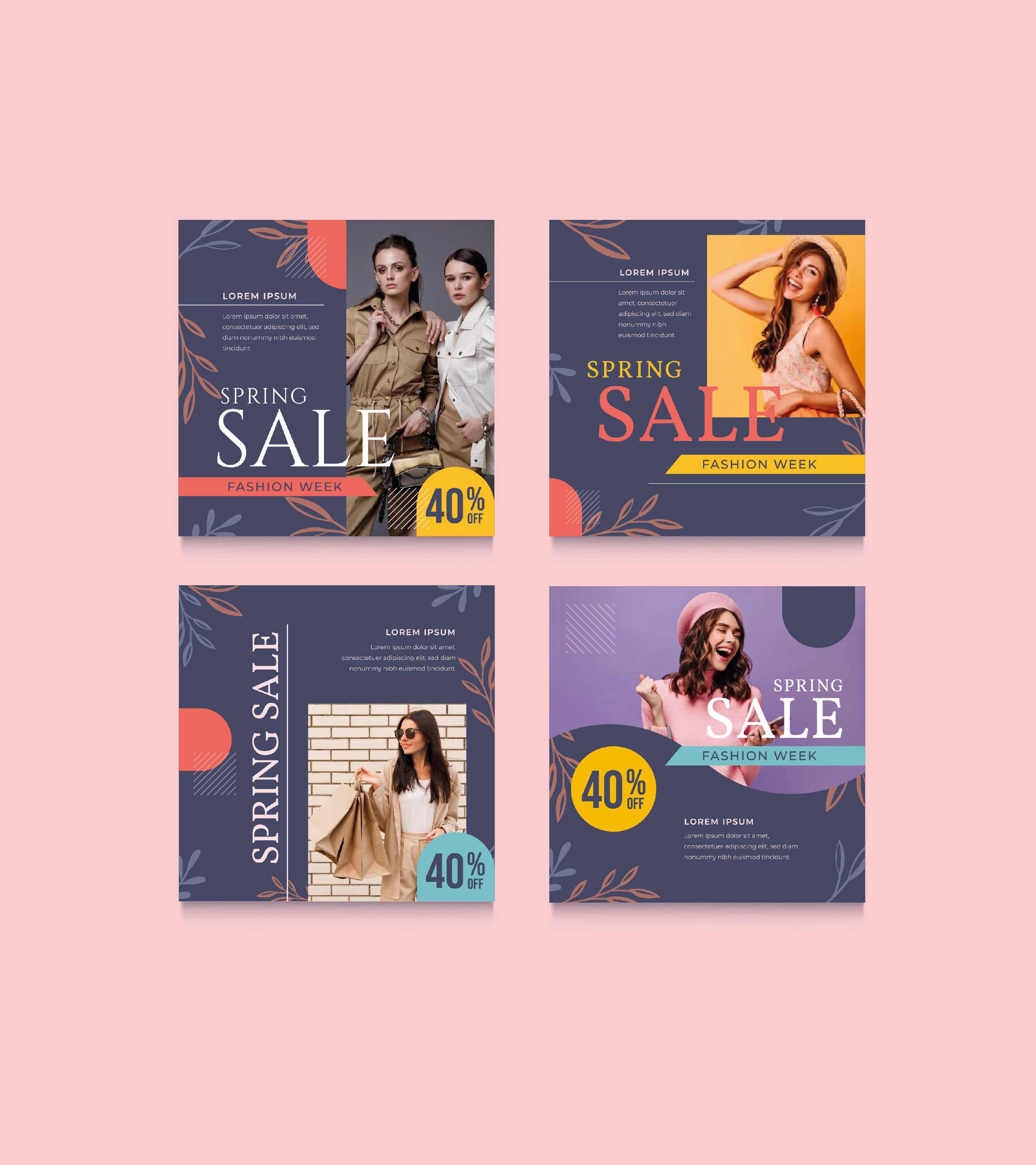 Spring Sale Fashion Week Flyer graphic design sale spring
