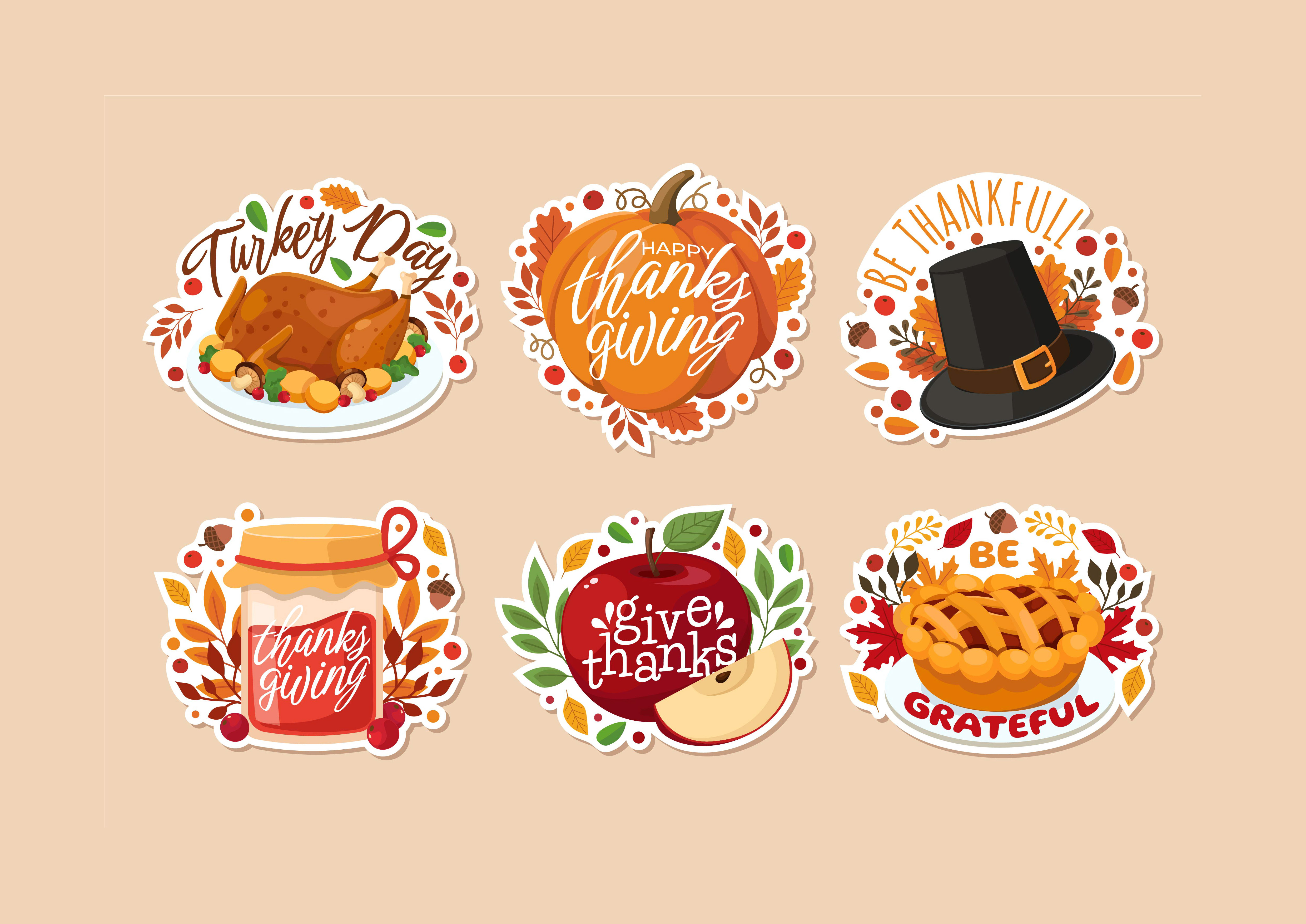 Thanksgiving Sticker graphic design sticker thanksgiving