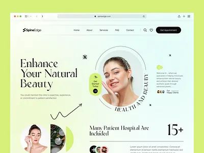 Beauty Surgery Website UI UX Design - Hero aestheticjourney beauty beautyservices beautysurgerywebsite consultationscheduling cosmetics cosmeticsurgery cosmetology digitalhealthcare elegantdesign figma makeup minimal skincare ui ux userexperience