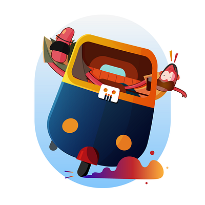 Speeding Rickshaw illustration character characterdesign concept design graphic design illustration scene