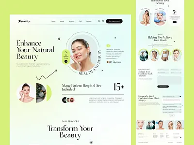 Beauty Surgery Website UI UX Design - Landing Page aestheticjourney beauty beautyservices beautysurgerywebsite consultationscheduling cosmetic cosmetics cosmeticsurgery cosmetology elegantdesign makeup skin skin care skincare ui userexperience web design website design
