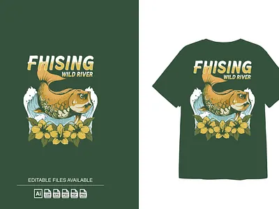 Fishing Illustration Hand Drawn anime design fish fishing graphic design illustration logo t shirt design