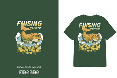 Fishing Illustration Hand Drawn anime design fish fishing graphic design illustration logo t shirt design