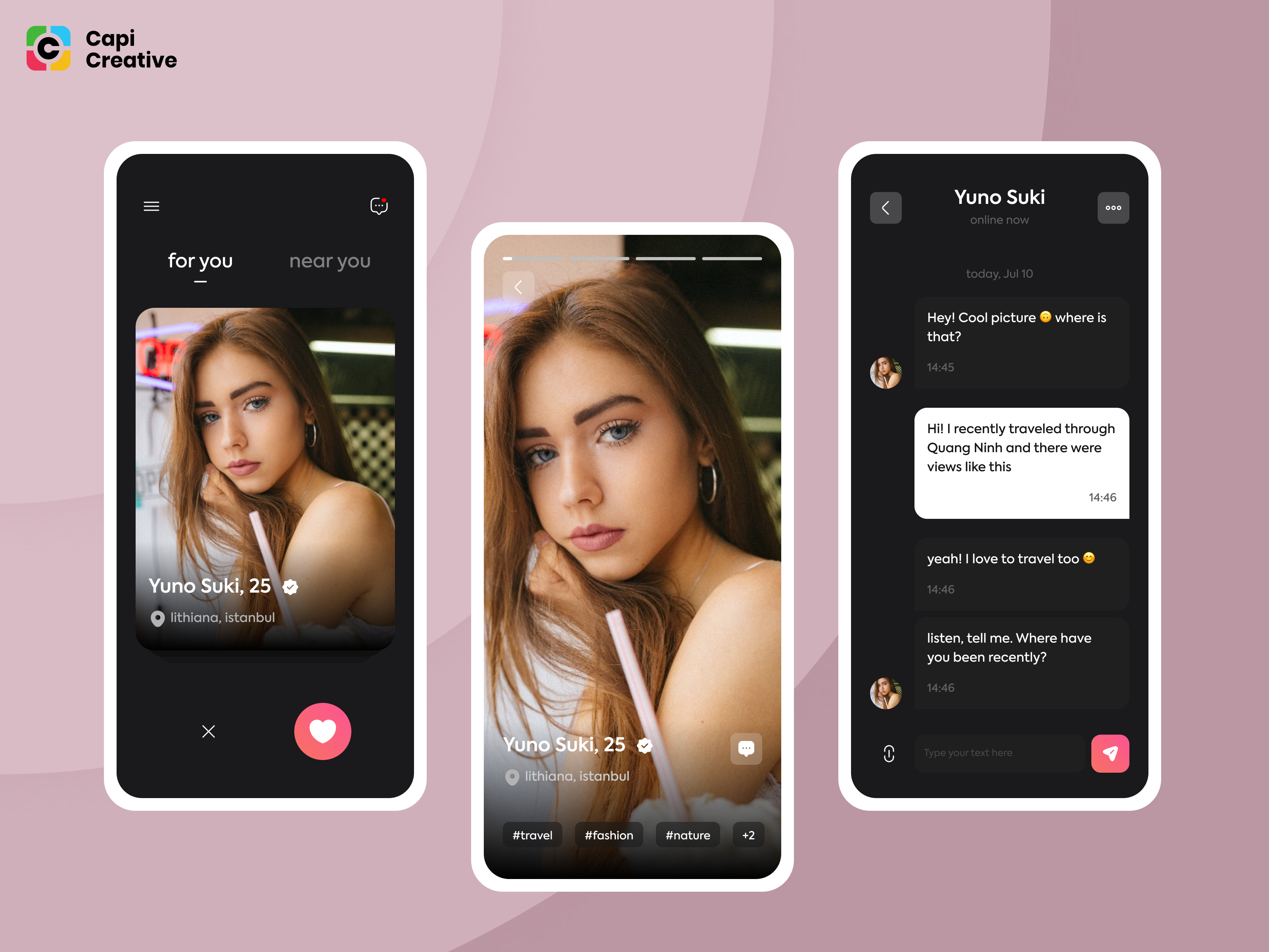 Example of Dating Mobile App UI/UX Design