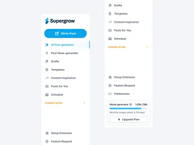 New Improved Sidebar Navigation links menu navigation product product design side navigation sidebar ui ui design ux ux design web web app web design widget