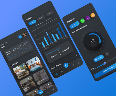 Smart Home UI app design figma mobile smarthome ui