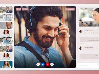 Video Conference app graphic design ui videocalling videoconference