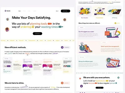 To-do landing page⏰🗓️ ai calendar design desktop illustration landing management minimal motion planning task task management timing to do to do ui ux web web design website