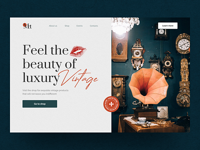 Vintage shop ⏳ | Hyperactive branding colors composition cta design e commerce hero section hyperactive product design products shopping style typography ui user experience ux vintage vintage shop web design