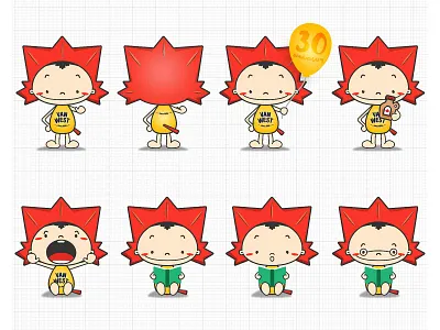 Mascots 1.0 anniversary canada character design maple mascot