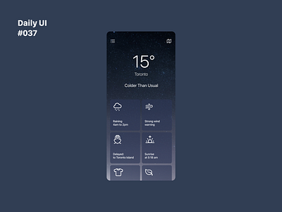 Daily UI 037: Weather App app dailyui design ios ui uiux ux weather