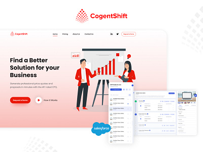 Cogentshift - CPQ Business Website business business web configure cpq design graphic design illustration interactive interactive design landing page logo price product design responsive web ui user center design user interface design ux vector web app