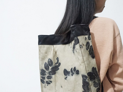 Convertible Tote-Pack backpack bag eco print natural dyeing product design sustainable totebag