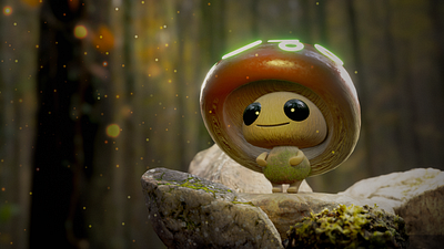 3D Forest guy 3d blender character design illustration photoshop