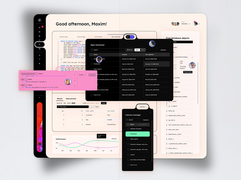 The holes. Pattern concept ❄️ Snowflake UI redesign & rebranding web design