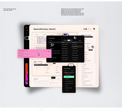 The holes. Pattern concept ❄️ Snowflake UI redesign & rebranding web design
