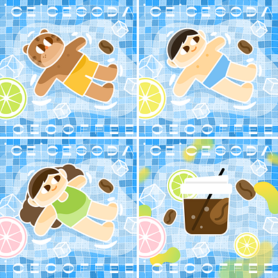 ice soda ice coffee illustration graphic design illustration