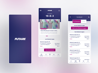 FUTARE.app app colours dashboard design mobile modern ui ux