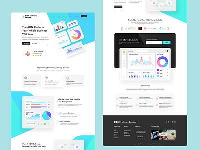 ADN software service website 3d graphic design ui