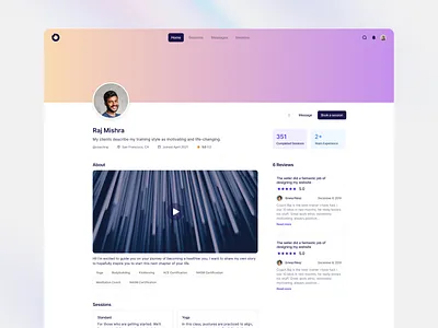 Profile Page Concept app clean component design details interface manage minimal profile project review settings ui ui design ux ux design web web design