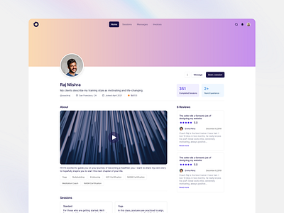 Profile Page Concept app clean component design details interface manage minimal profile project review settings ui ui design ux ux design web web design