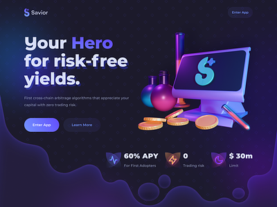Cross-Chain Trading Landing Page 3d assets blockchain coin crypto cryptocurrency design exchange finance illustration landing page logo design marketpalce swap token trading ui web website yield