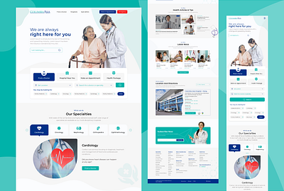 Medical website design animation app branding design icon illustration logo medical mobile app ui web design website