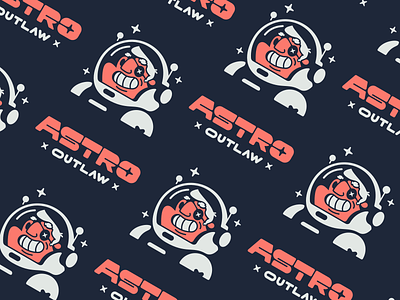 Astro Outlaw Pattern affinity designer astronaut branding logo outlaw patter pirate planet retro space spaceman spacesuit star vector
