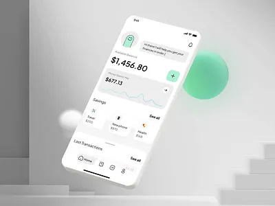 Personal Fin Manager — Mobile App Design animated character animation banking character finance finance manager interaction mobile app mobile bank mobile design money motion online banking personal manager