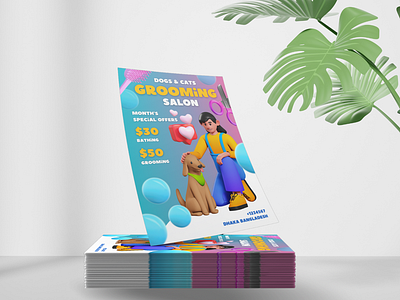 3D Flyer Mockup| Social Media Post 3d animation branding content creator design facebook marketing flyer graphic design instagram marketing logo marketing motion graphics post design social media manager social media post design ui