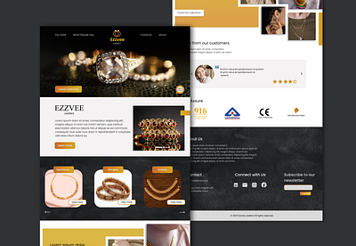 EZZVEE GOLD : Jewelry Website Design aesthetic branding design jewelry responsive ui uiux ux webdesign websitedesign