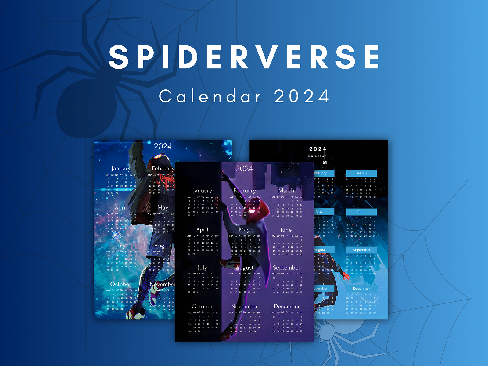 Spiderverse Theme Calendar by Ajithkumar P on Dribbble