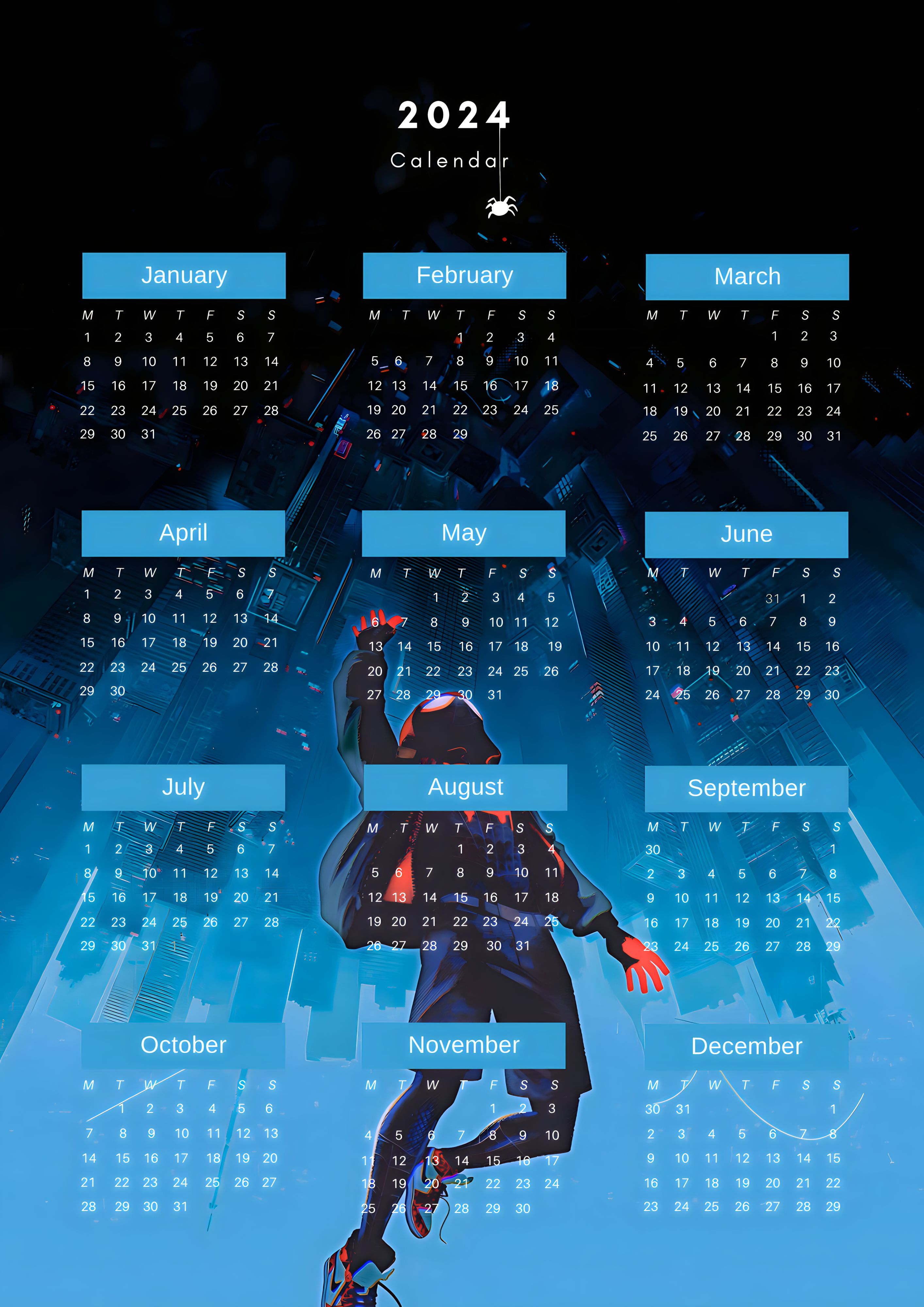 Spiderverse Theme Calendar by Ajithkumar P on Dribbble