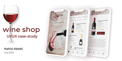 wine shop app-UI/UX case study app design case study ecommerce mobile app mobile app case study uiux wine app