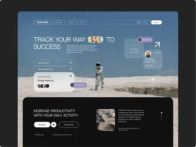 Productivity Landing Page business intelligence goal tracking habit tracking landing page messenger productivity app project management app project management tool saas landing page task manager team management team management website time management tools time tracking to do ui ux webdesign work workflow workflow automation